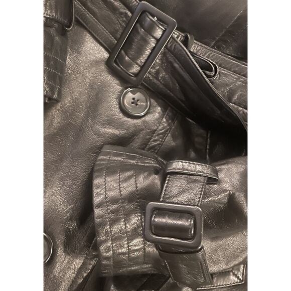 Ralph Lauren Collection Leather Trench Coat Lambskin Shearling Fur Runway Long 8 - Picture 15 of 16